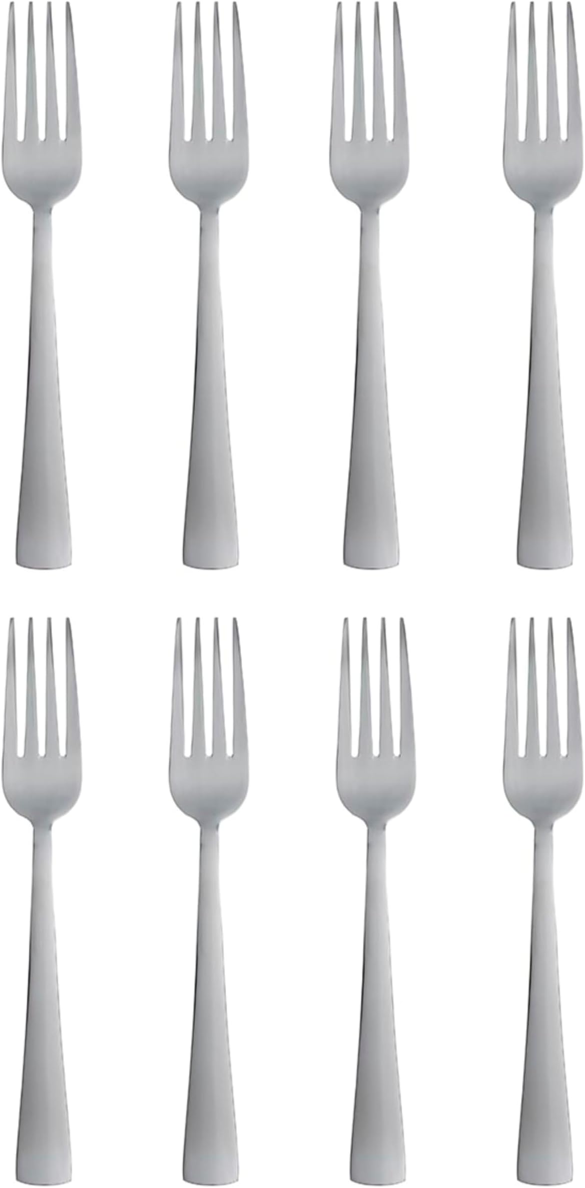 Zinc Everyday Flatware Dinner Forks, Set of 8, 18/0 Stainless Steel, Silverware Set, 1.4 x 3.75 x 8.5 inches