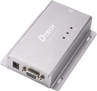 DTECH Industrial Powered Serial RS232 to RS232 Photoelectric Isolation Protector Full 9 Wire RS232 Repeater to Protect You PC and RS-232 Device (2 Pack DB9 Cable Included)