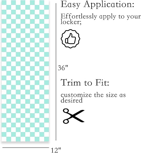 Miniatura 2 de Svartur Papel tapiz magnético de 36 x 12 pulgadas para taquilla, reutilizable, sin manchas, fácil aplicación, recortar para ajustar, formato rollo,