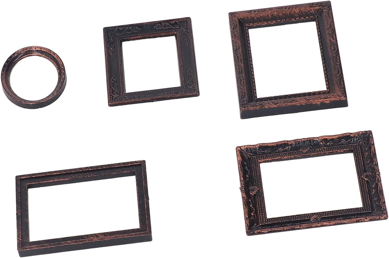 Miniature Picture Frame, Vintage Lifelike Exquisite Mini Photo Frame for 112 Dollhouse 5pcs Doll Accessories