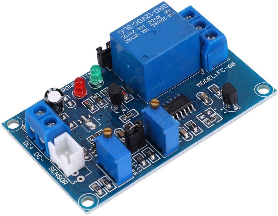 Adjustable Delay, Light Control Switch, Detection Sensor Relay Module High Accuracy DC 12V with Photoresistor for Street Lights, Traffic Detection Switch (DC 12V)