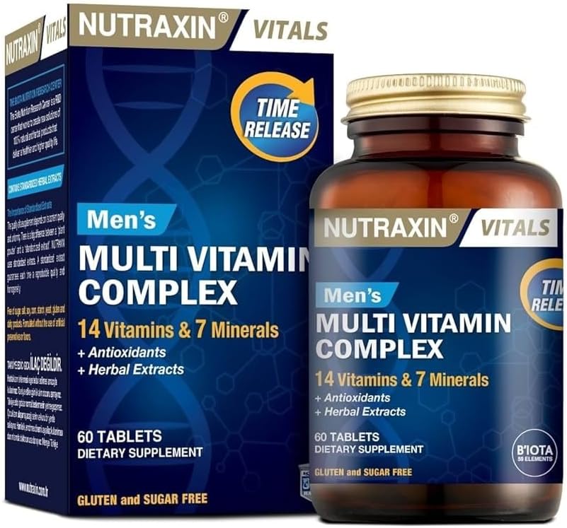 Nutraxin Men's Multi Vitamin Complex 60 Tablet Takviye Edici Gıda