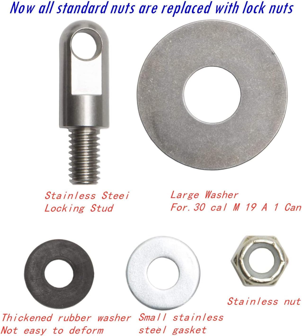Ammo can Lock kit Metal Ammo Box Locking Hardware case Lock for 50 Cal, Fat 50, 30 Cal, 20 mm, 40 mm