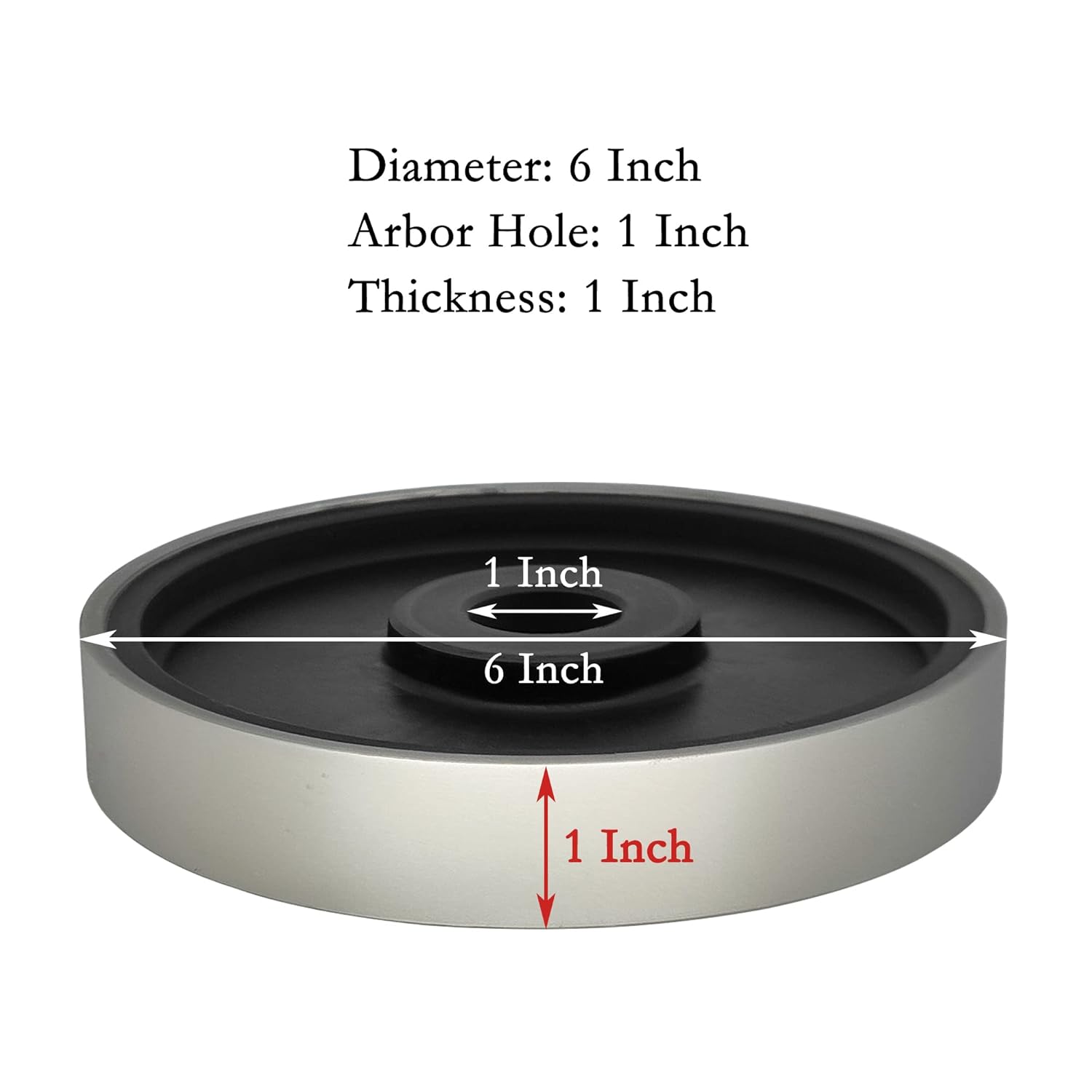 Diamond Lapidary Jewelry Grinding Wheel 6 Inch with 1 Inch Arbor Hole, Diamond Grinding Wheel for Gem, Marble, Granite, Glass, Ceramics, Cemented Carbide, 1500 Grit