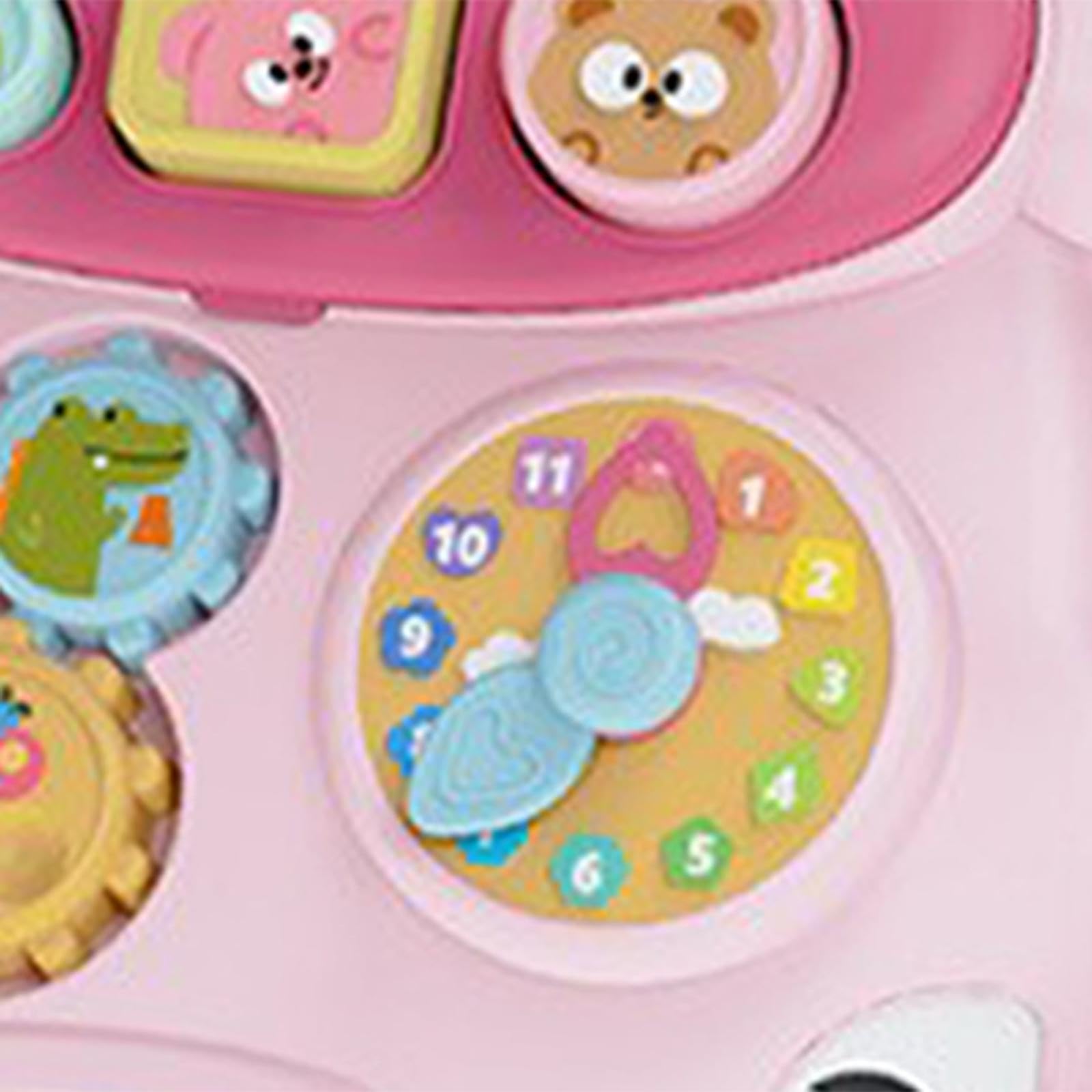 Giocattolo Multifunzionale per La Prima Infanzia con Funzione di Spinta, Pannello Interattivo, Centro Attività per Bambini, Struttura Stabile, Rosso, Taglia unica