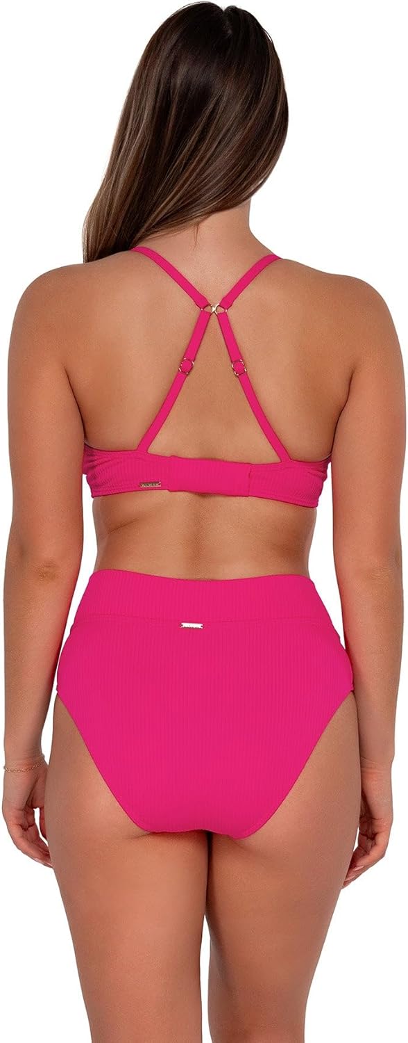 Sunsets Women's V-Front High-Waist Bikini Bottom