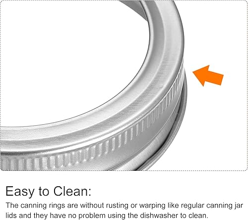 Miniatura 5 de uxcell Anillos para tarros de conserva, 60 unidades, bandas de repuesto para tarros de masón de hojalata de boca regular, a prueba de fugas, se