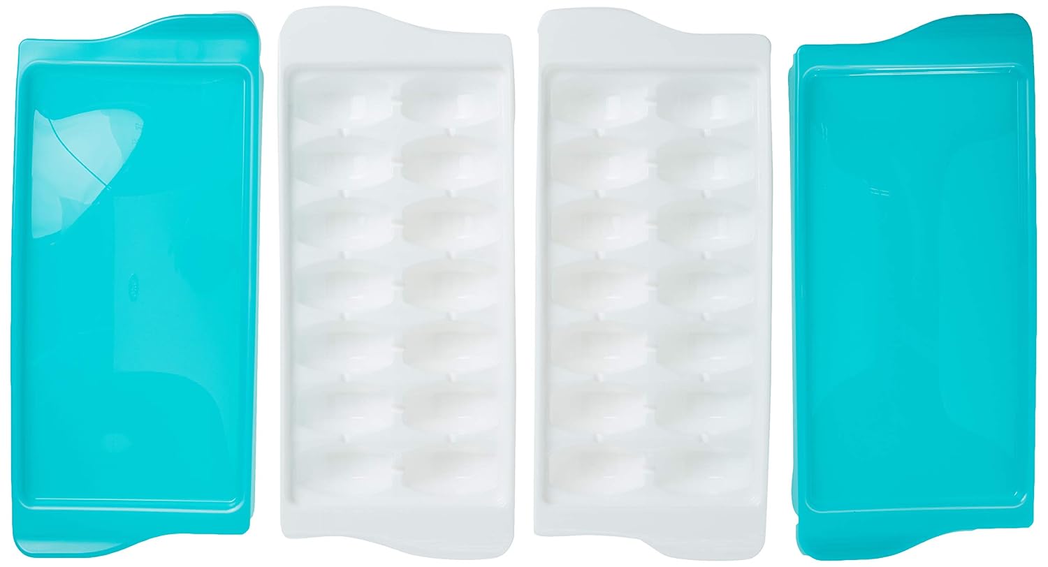 OXO Tot 2-Piece Baby Food Freezer Tray With Protective Cover, Teal