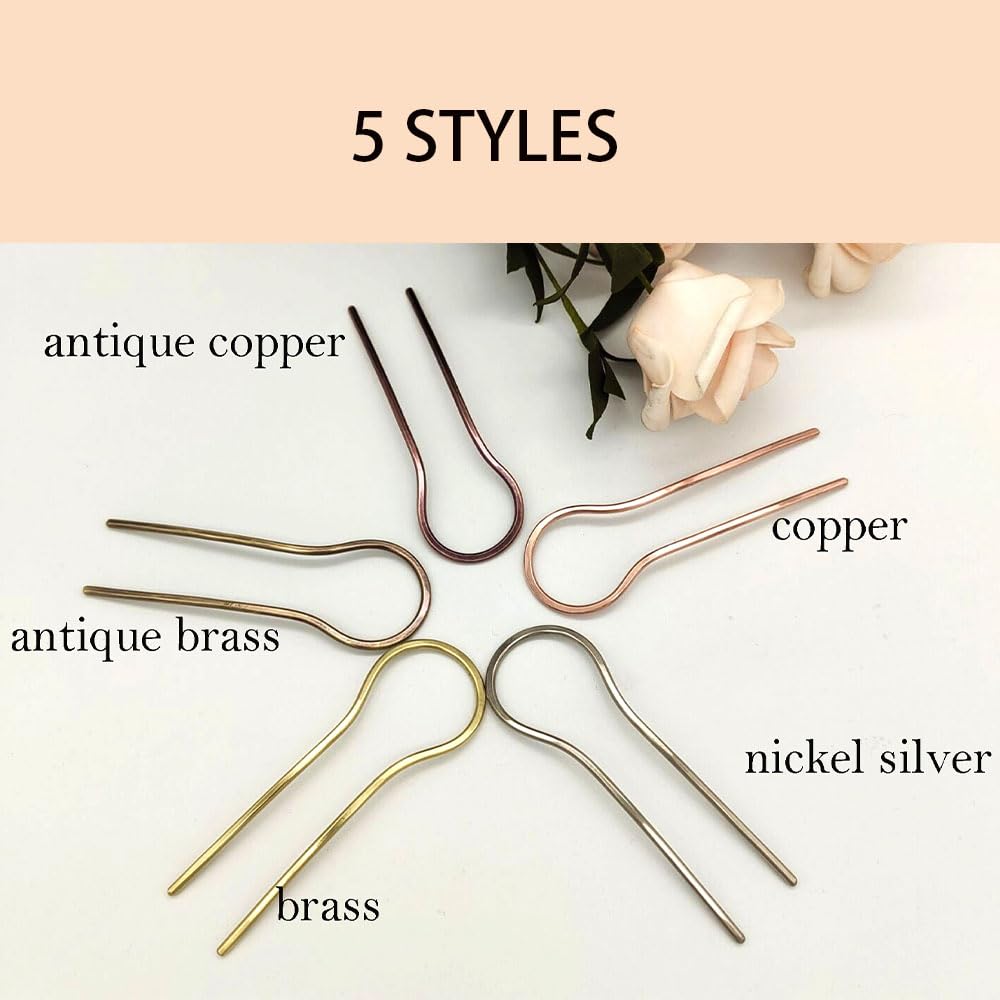 Metal French Hair Pin for Women - Elegant Hair Accessories for Women, Ideal for Buns & French Twist, Designed for a Secure, Comfortable Fit