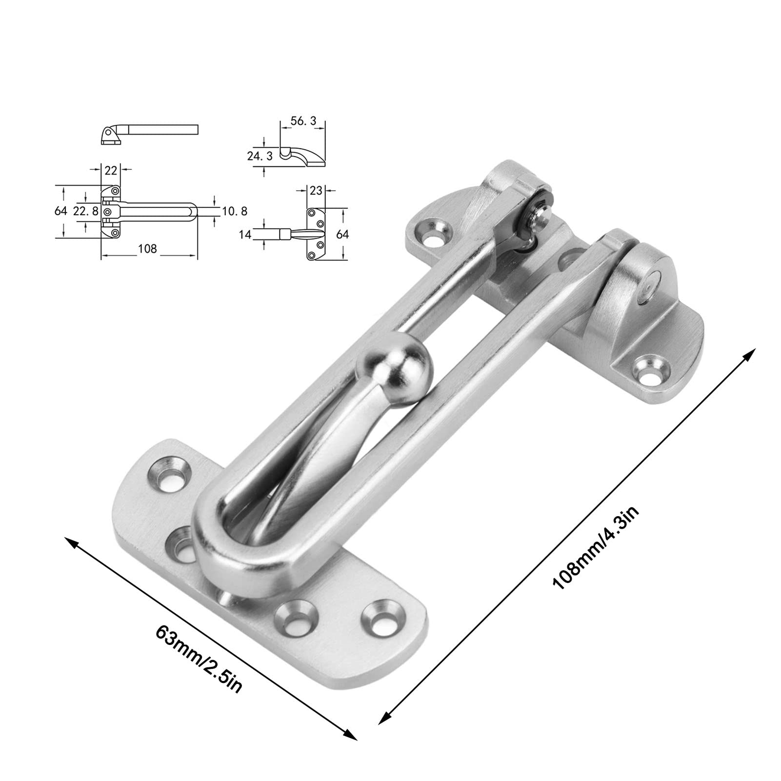 JINセフティバー Amazon | flexman 4個 ヒンジ付きバーロック ヒンジ付きスイング