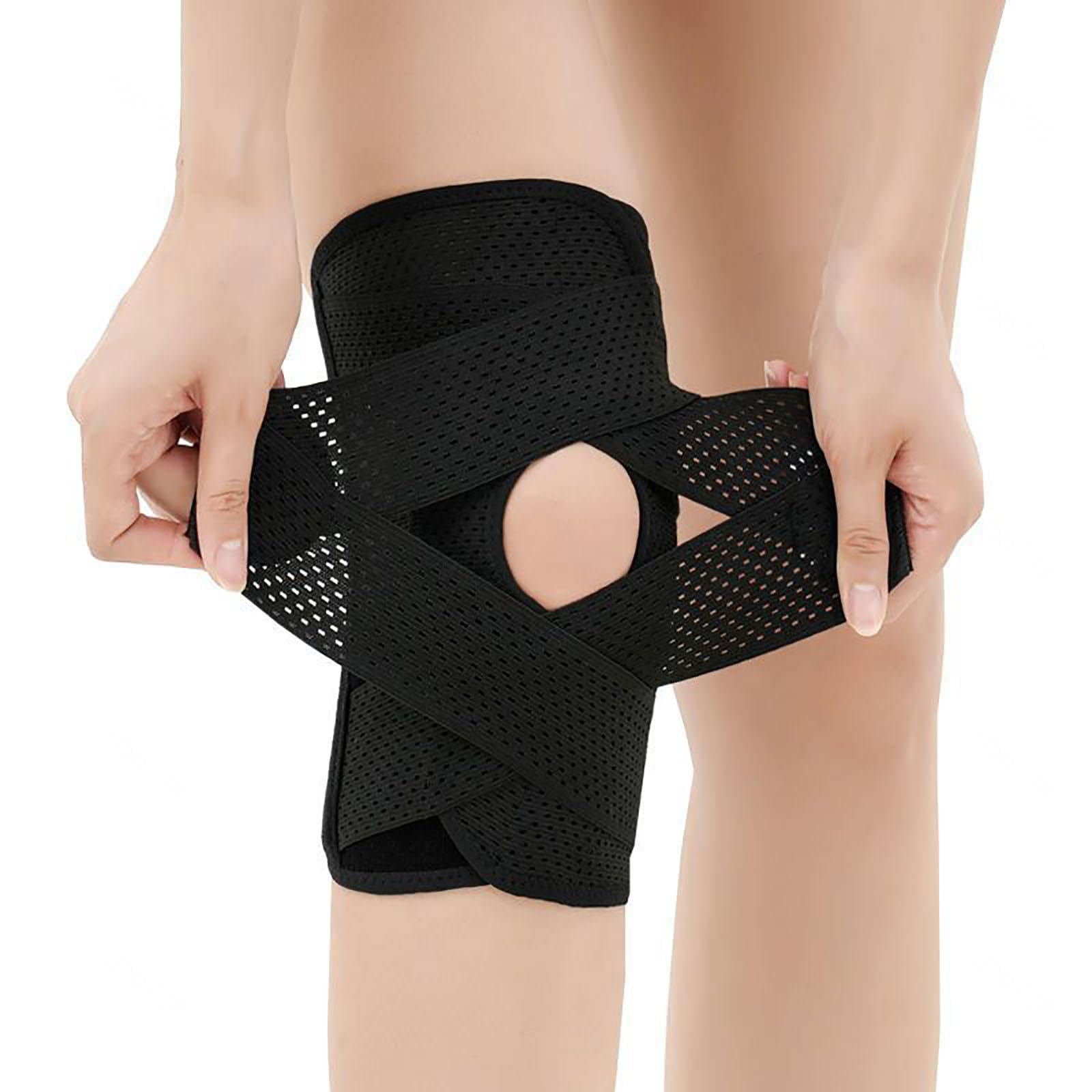 Rodillera para Hombres y Mujeres, Rodillera Ajustable con Estabilizadores Laterales, Rodillera para Aliviar El Dolor para Fútbol, ​​Baloncesto, Correr, Tenis, Voleibol,A-M
