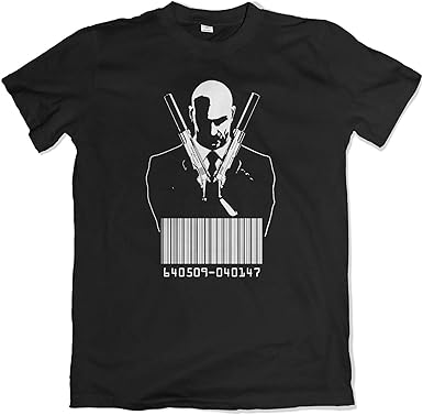 Teamzad Agent 47 Assassin Barcode Gamer T Shirt Amazon Co Uk Clothing