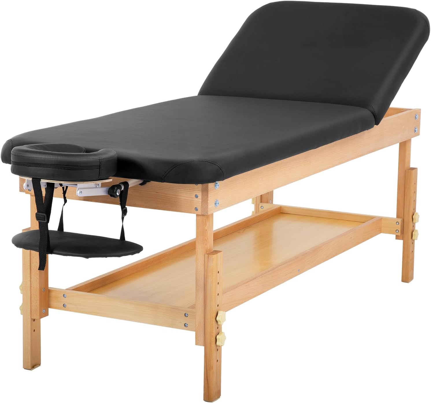 FDW Massage Table 2 Fold Physical Therapy Table 28 inchs Wide Massage Bed Lash Bed Height and BackRest Adjustable Fixed Type Spa Bed for Medical Recovery Professional Massage Family Physical Therapy
