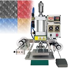 500W Desktop Hot Foil Stamping Machine Logo Brand Printing Machine on PVC/Leather/PU/Paper/Wood Digital Embossing Machine Portable Embossed Printer Hot Foil Stamp Machine