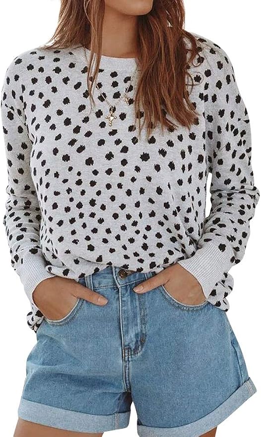 womens leopard print sweater