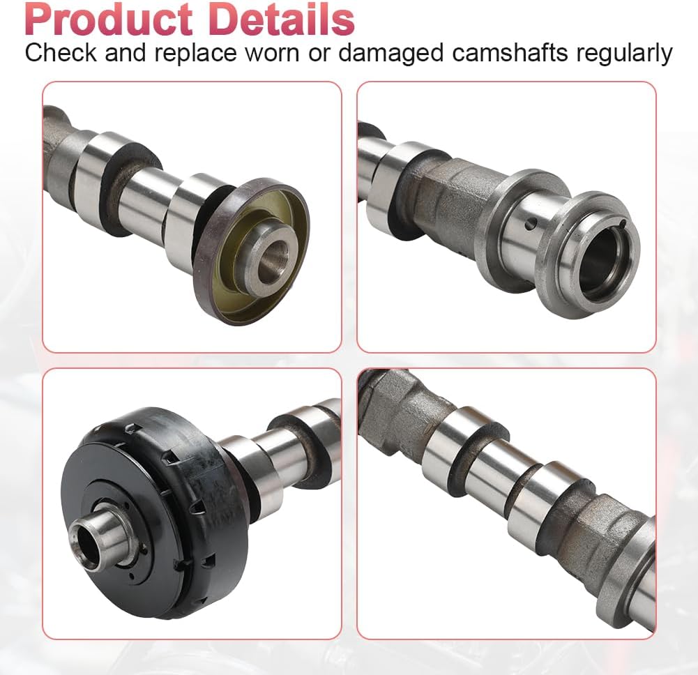 4PCS Engine Camshaft Set Replacement for 5184377AG 5184378AG 5184379AG 5184380AG Compatible with Jeep Wrangler Grand Cherokee Dodge Charger Challenger Chrysler 300 Town & Country Ram 3.6L