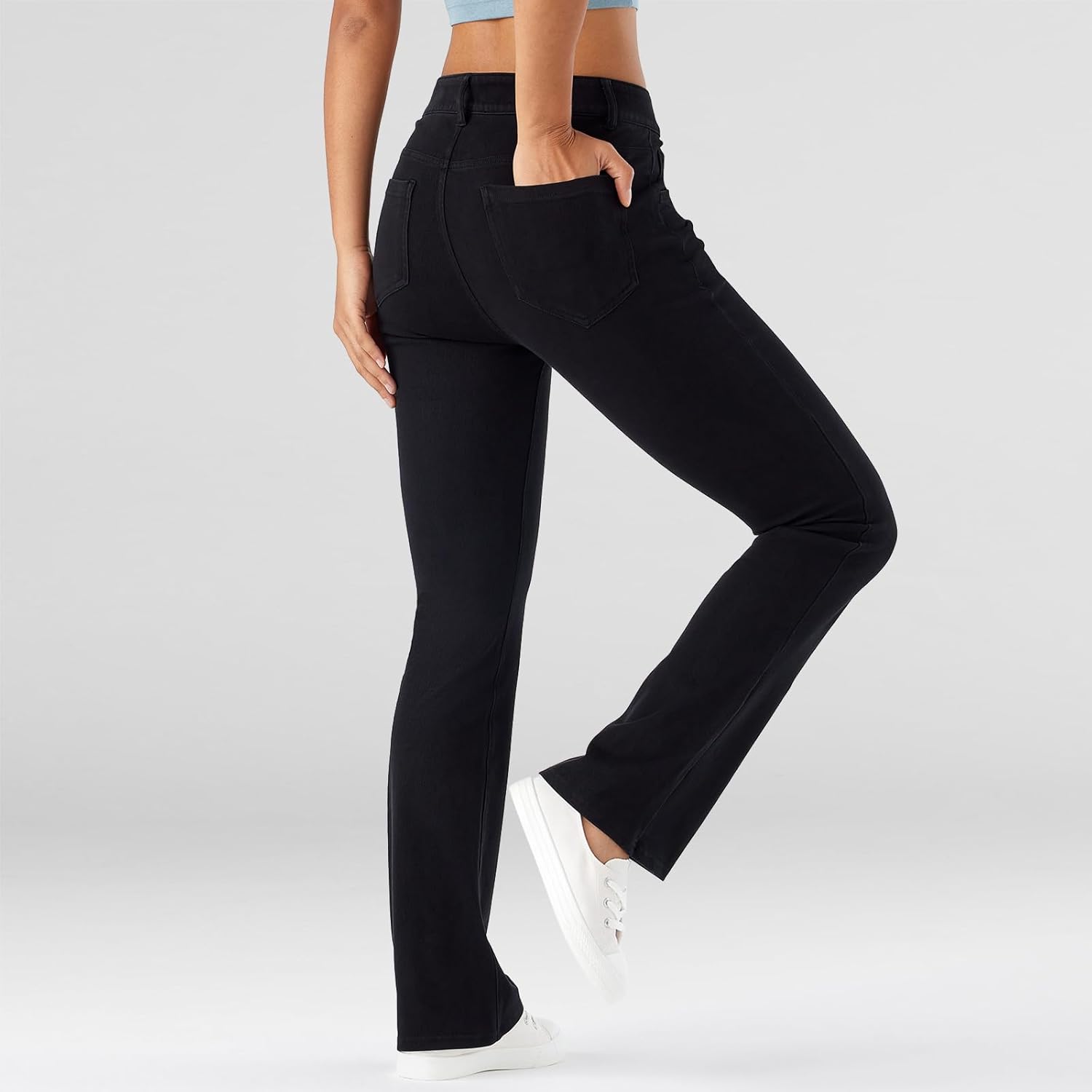 High Waisted Bootcut Jeans for Women, Fitted with Soft Stretch Fabric for Straight Leg Fit & Jeggings Comfort - Image 2