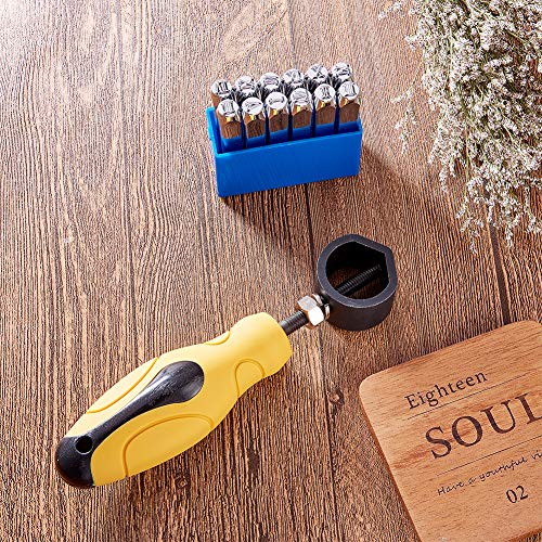 Benecreat Metal Punch Stamp Holder, Universal Holds Stamps Up To 15Mm In Diameter With White Rubber Handle For Metal Working #TOP6