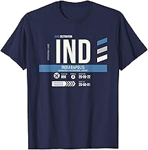 Vintage Indianapolis IND Airport Code Travel Day Retro Indy T-Shirt
