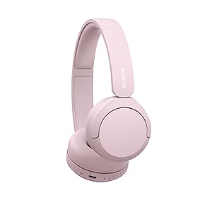 Sony WH-CH520 Wireless Headphones Bluetooth On-Ear Headset with Microphone and up to 50 Hours Battery Life with Quick Charging, Pink
