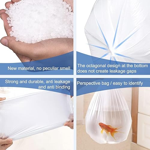 Miniatura 4 de Bolsas de basura pequeñas con asa de corbata, bolsas de basura de baño de 1.2 galones, mini bolsas de basura para dormitorio, oficina, inodoro,