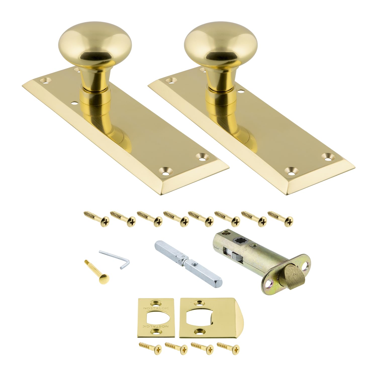 Nostalgic New York Door Knob - Unlacquered Brass -5 Nostalgic New York Door Knob - Unlacquered Brass -5