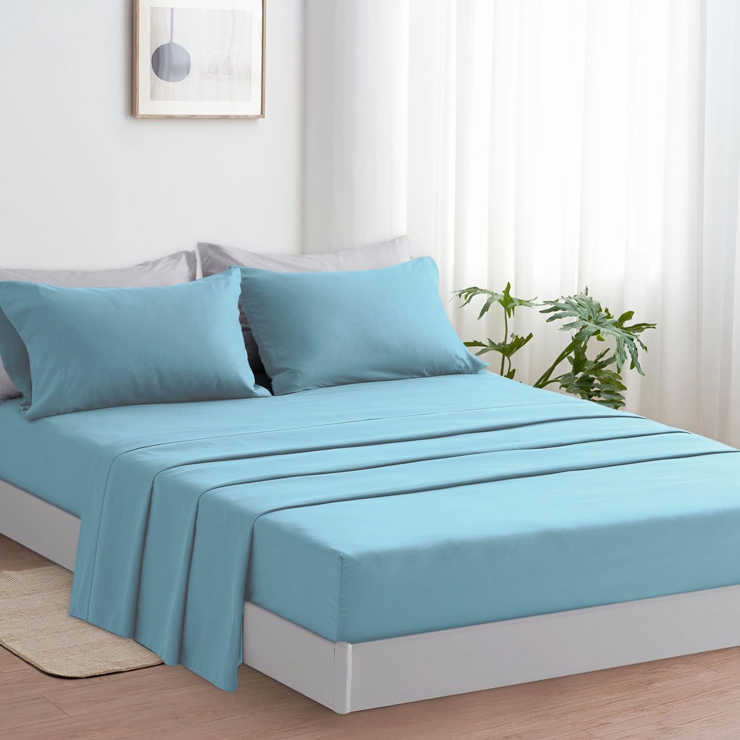 FARFALLAROSSA Beddengoedset voor Frans bed, 120 x 190/200 cm, 3-delige beddengoedset van hoogwaardige microvezel, hoeslaken, dekbedovertrek en kussensloop 50 x 80 cm, donkerroze