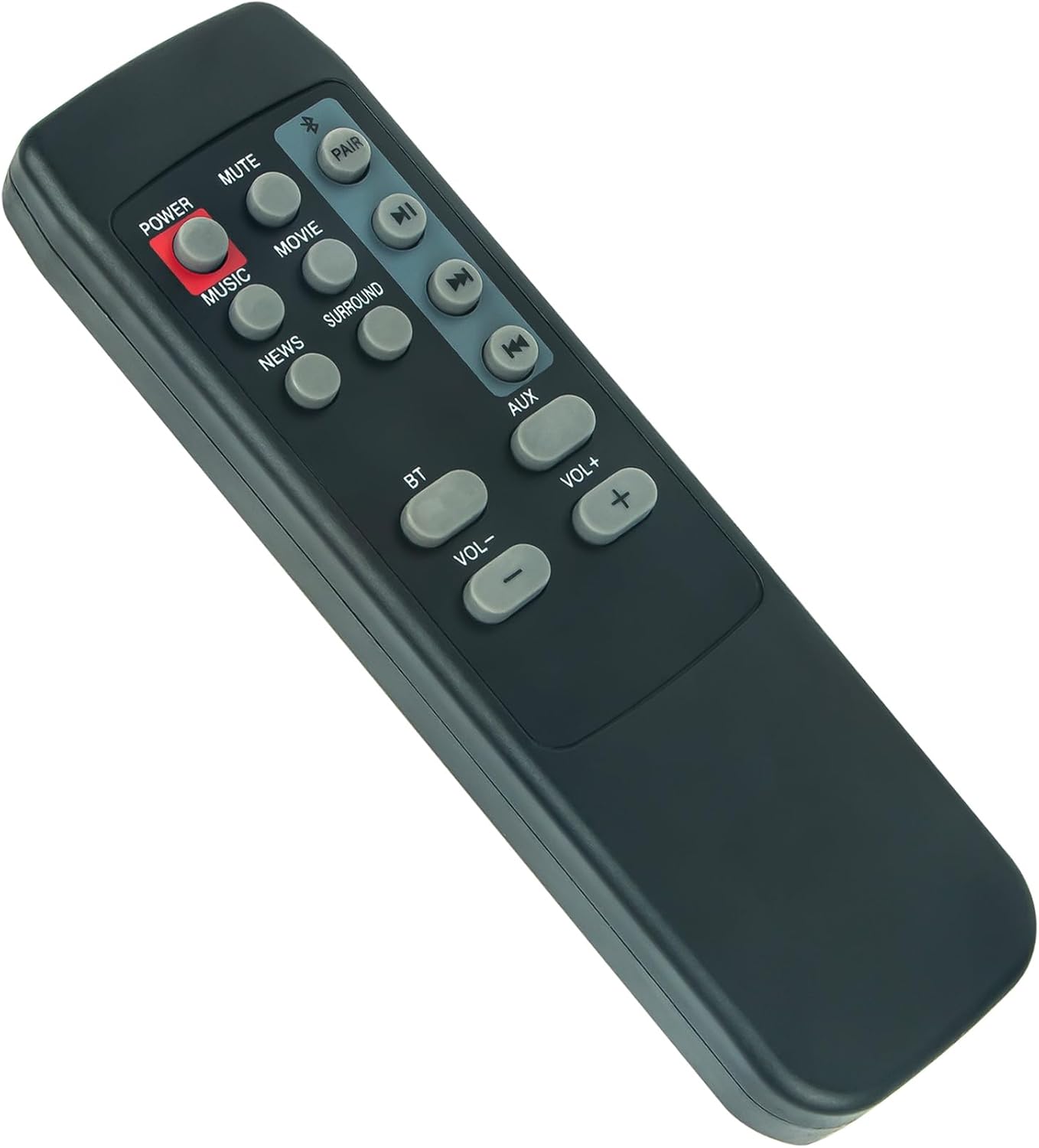 ECONTROLLY NK1B Replacement Remote Control, angled view showing back