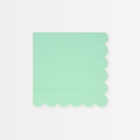 Meri Meri - Sea Foam Green Large Napkins - Deniz Köpüğü Yeşili Peçeteler (S) (x16)