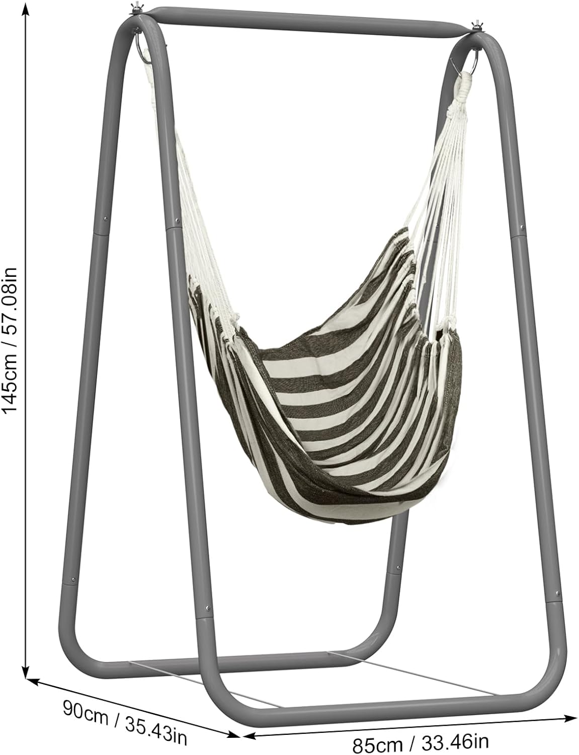 YOXIER Hammock Chair with Stand,Hammock Chair Stand, Hammock Stand for Outside,220lbs Weight Capacity Swing Stand, Heavy Duty A-Frame Swing, Single Swing Frame for Yoga Hammock Saucer Baby Porch Swin