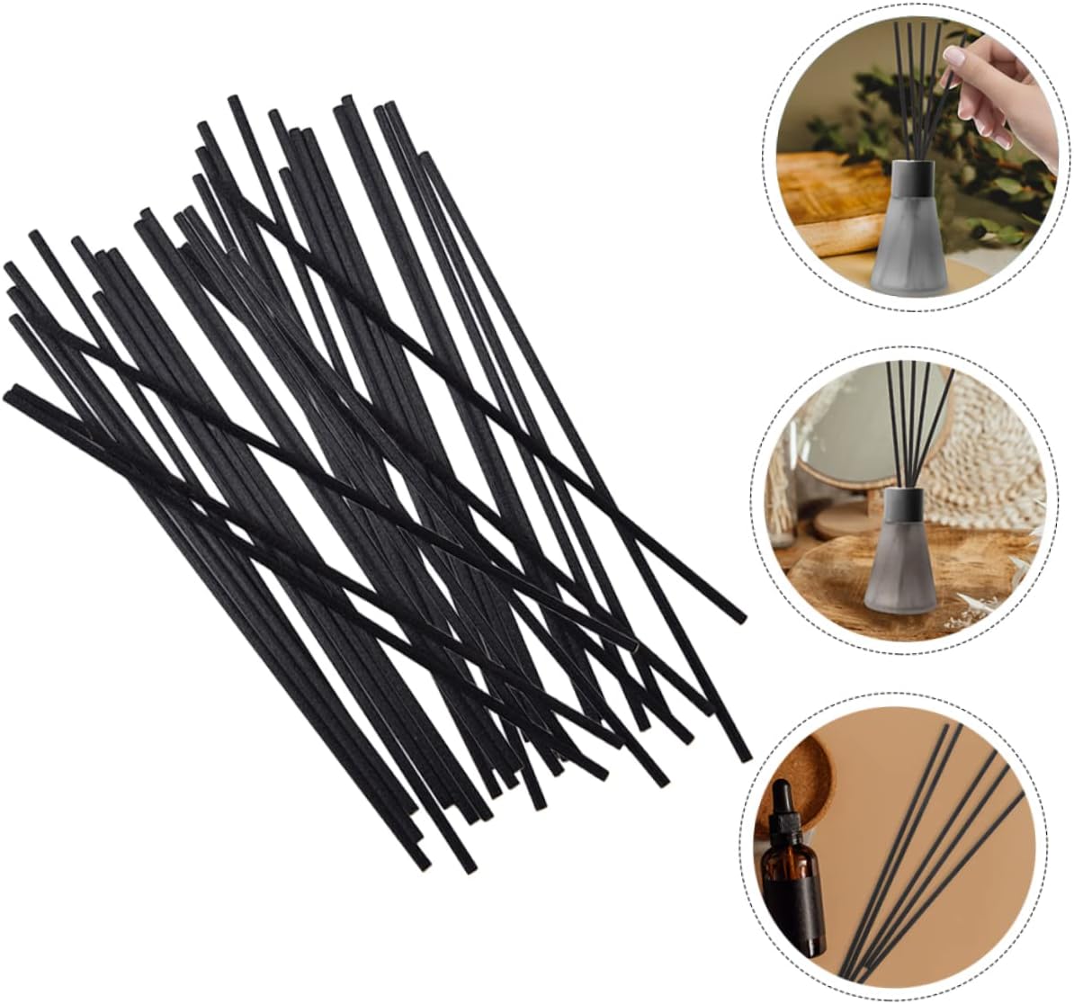 5sets Fiber Fragrance Sticks Essential Oil Diffuse Sticks Aroma Diffuser Wands 60pcs*5