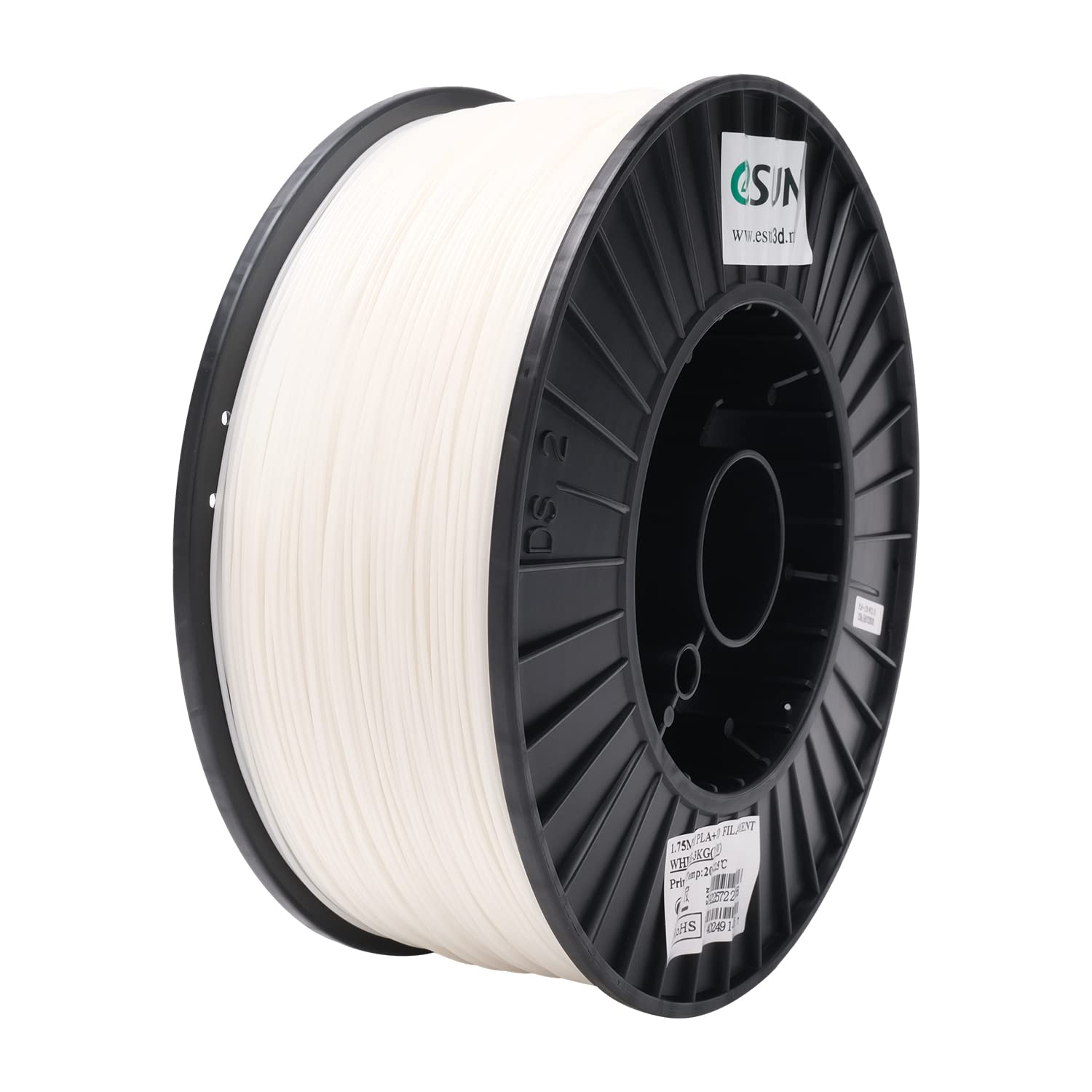 eSUN Filamento PLA+ 1.75mm, Filamento per Stampante 3D PLA Plus, Precisione Dimensionale +/- 0.03mm, Bobina da 3kg (6.6 libbre) Filamento per Stampa 3D per Stampanti 3D, Bianco