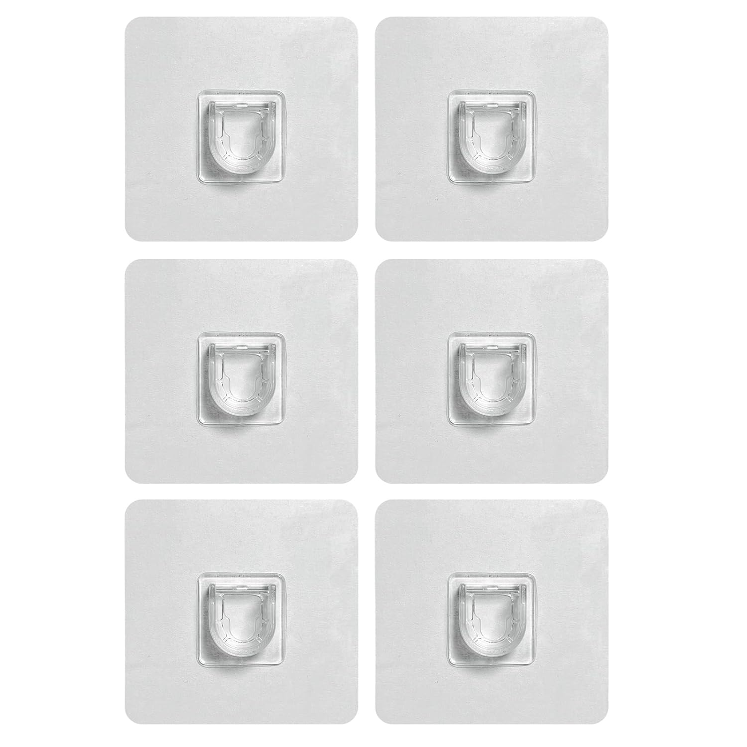 CQUNM Shower Caddy Adhesive Replacement 6 Pack Adhesive Sticker Hook Bath Toy Storage Holder No Drilling Adhesive Hook
