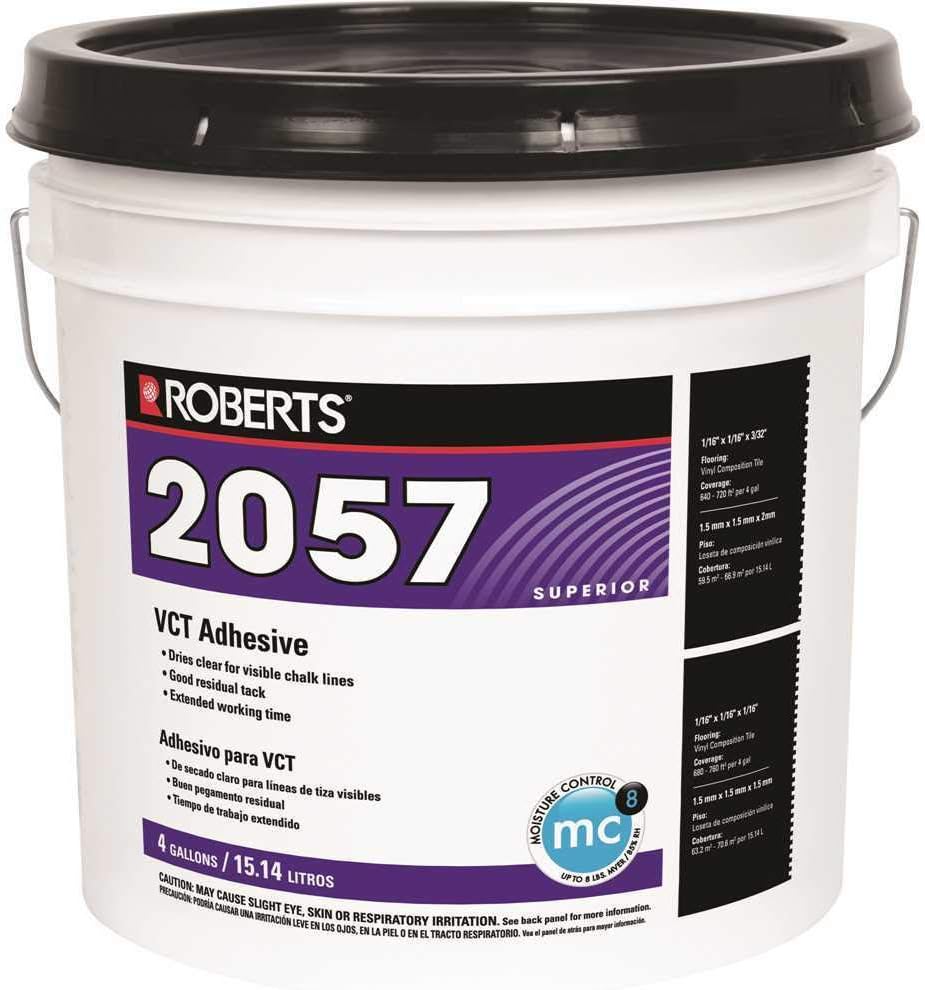 Roberts 2057-4 Superior Vinyl Composition Tile Adhesive, 4 Gallon, Creamy tan
