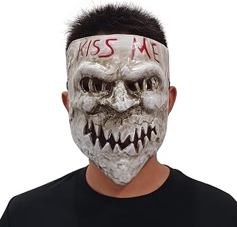 Gmasking 2021 PVC Halloween Election Horror New Year Kiss Me Cosplay Mask Adult Party Costume Props White