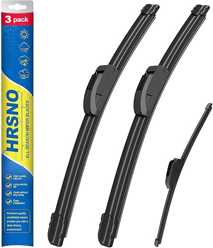 Miniatura 19 de Limpiaparabrisas de 24" + 19" con juegos de escobillas limpiaparabrisas traseras de 15", repuesto automotriz para Chevrolet Equinox 2005-2009, fácil