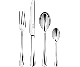 Robert Welch Radford Bright, 24 Piece Cutlery Set for 6 People. Made from Stainless Steel. Dishwasher Safe.