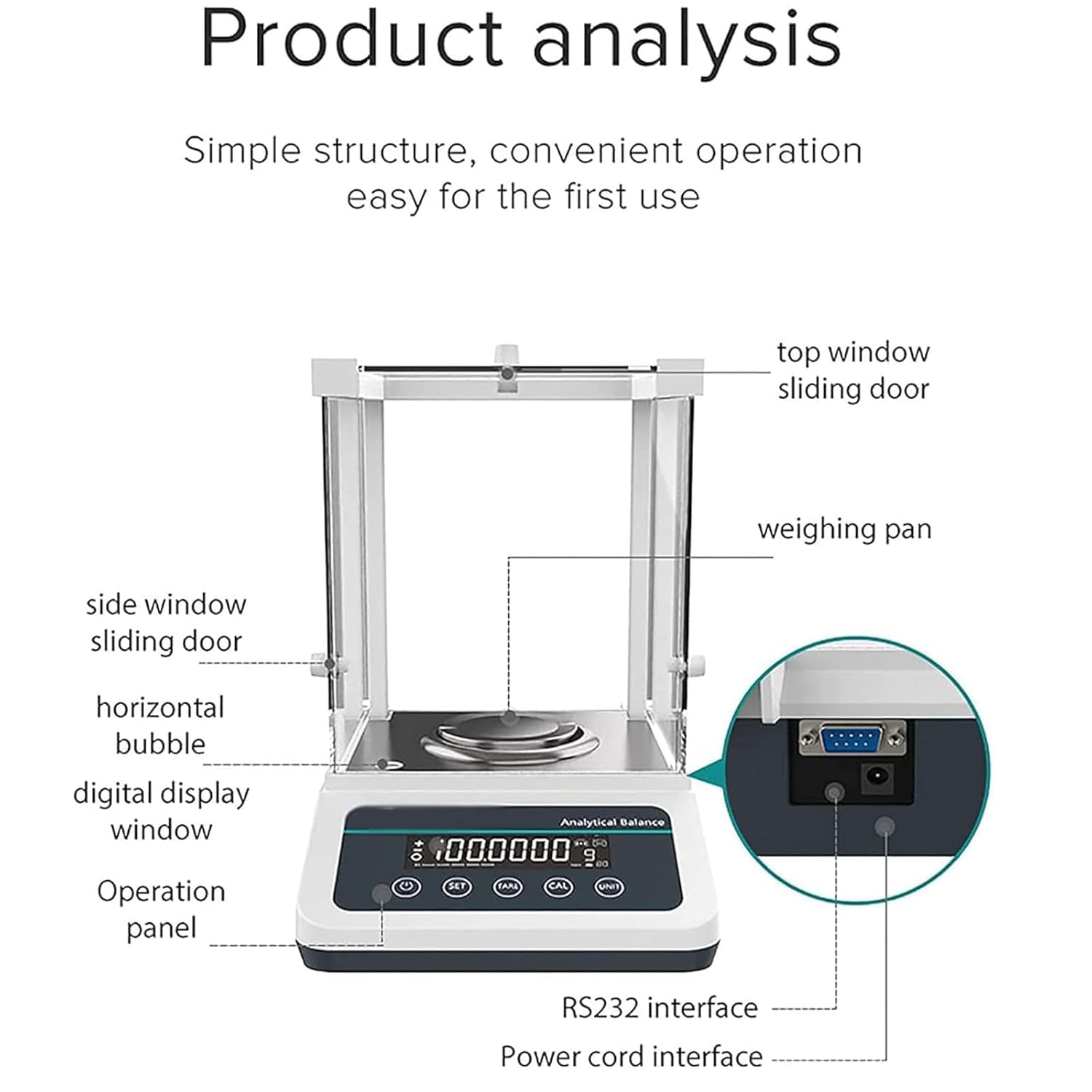 Básculas electrónicas de alta precisión de 0,01 g, básculas digitales de laboratorio, balanzas electrónicas analíticas de precisión, básculas for joyería, básculas de cocina, contadoras con pantalla L
