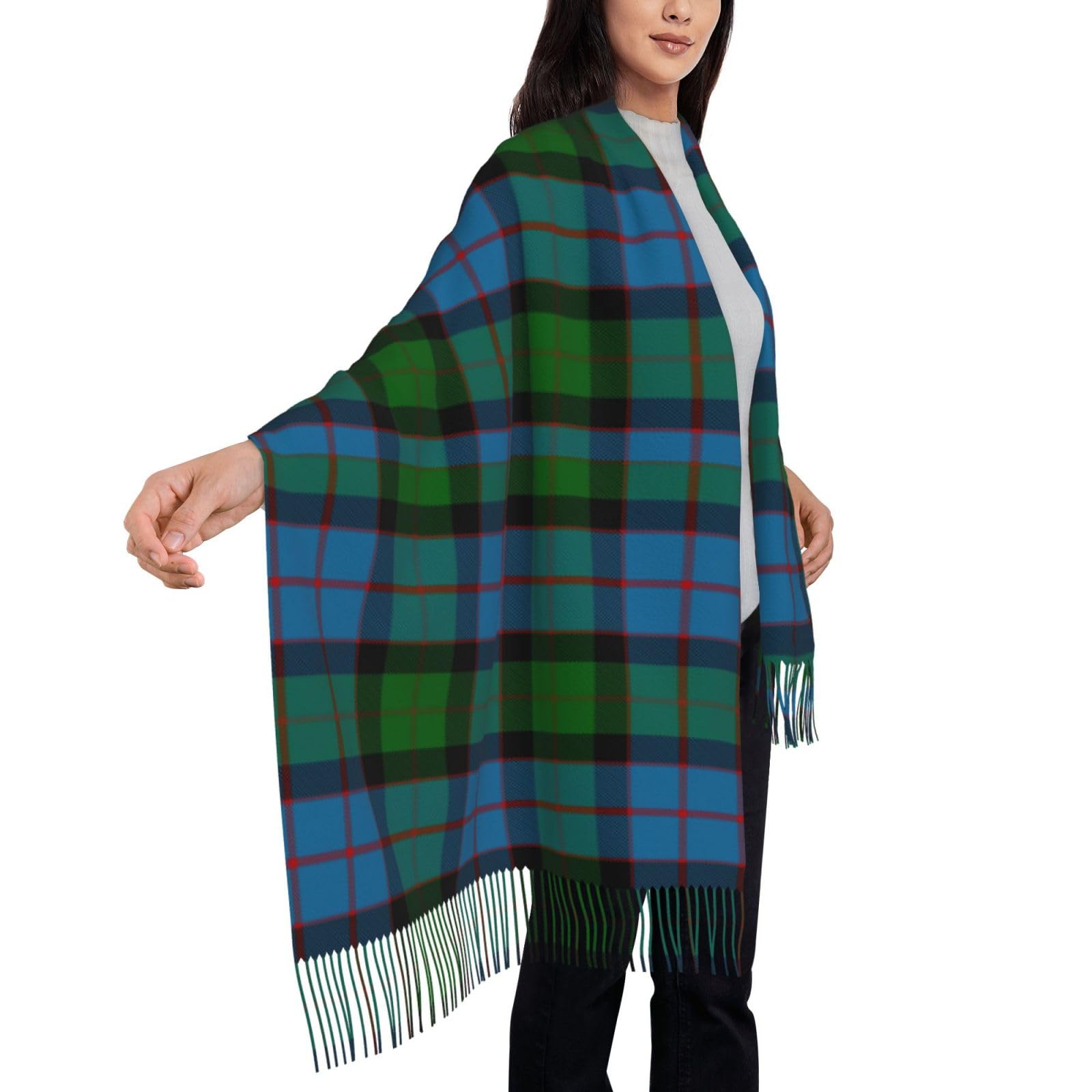 peiyeety Scottish Clan Macwilliam Tartan PlaidScarf for Women Tartan Soft Cashmere Feel Pashmina Shawl Wraps, Cozy and Lightweight for Daily & Holiday Wear