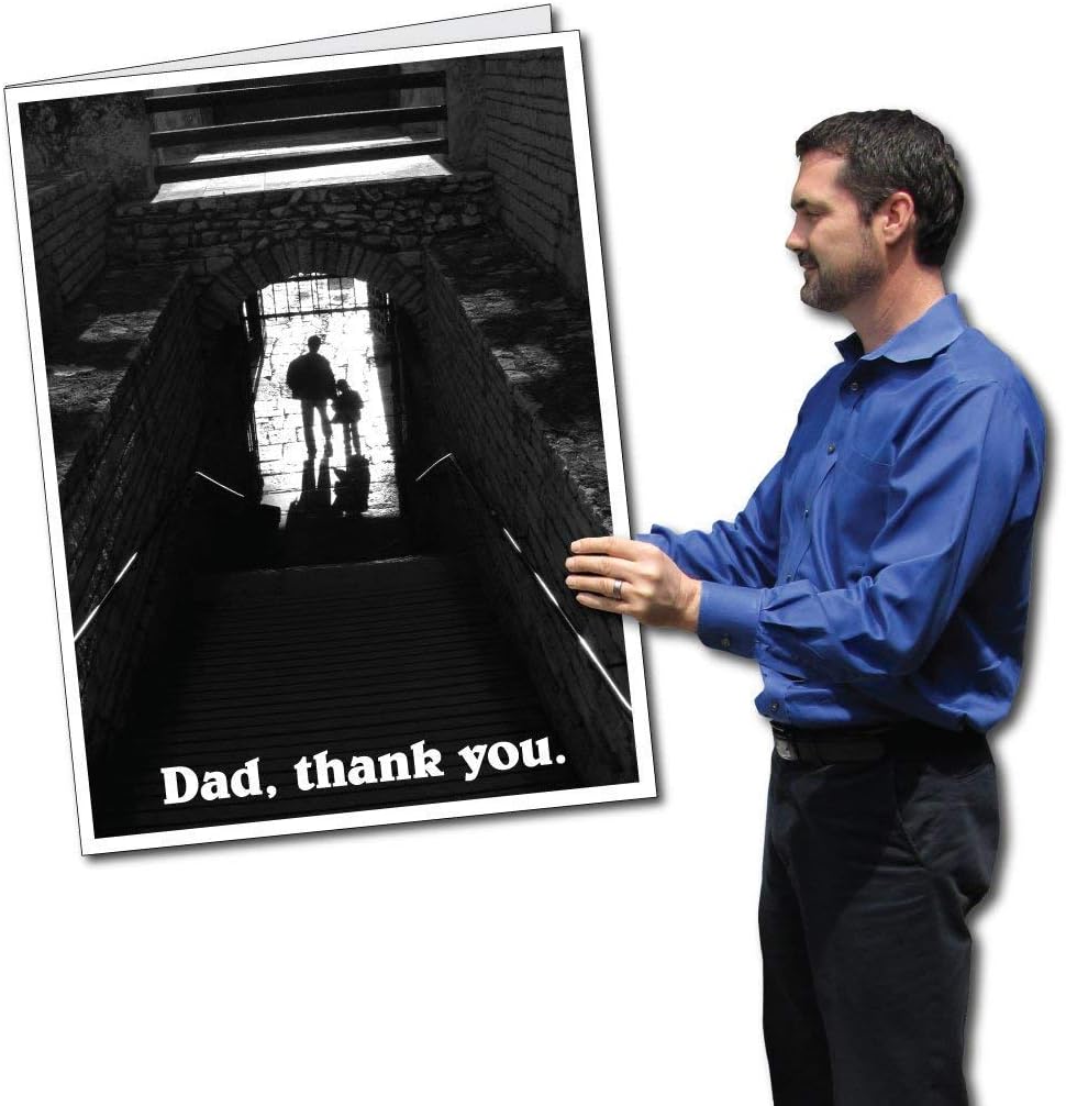 VictoryStore Jumbo Greeting Cards: Giant Father's Day Card with Envelope, Father and Child Design, 2 feet X 3 feet