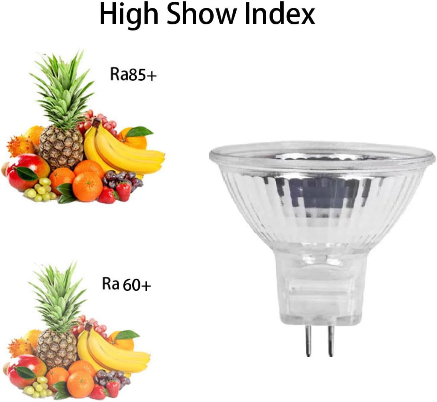 6PC MR11 Halogen Bulb 10W 220V GU4 Bi-Pin Base Spotlight Bulbs MR11 20W Dimmable for Landscape,Accent,Track Lights,Fiber Optics 50W