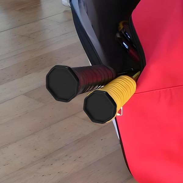ROMISBABA Tapones para Mango de Raqueta de Bádminton y Tenis Cubierta Plástica Negra Nº2 Juego de 2 Piezas Protector Ajuste Seguro para Entrenamiento y Competición - 5
