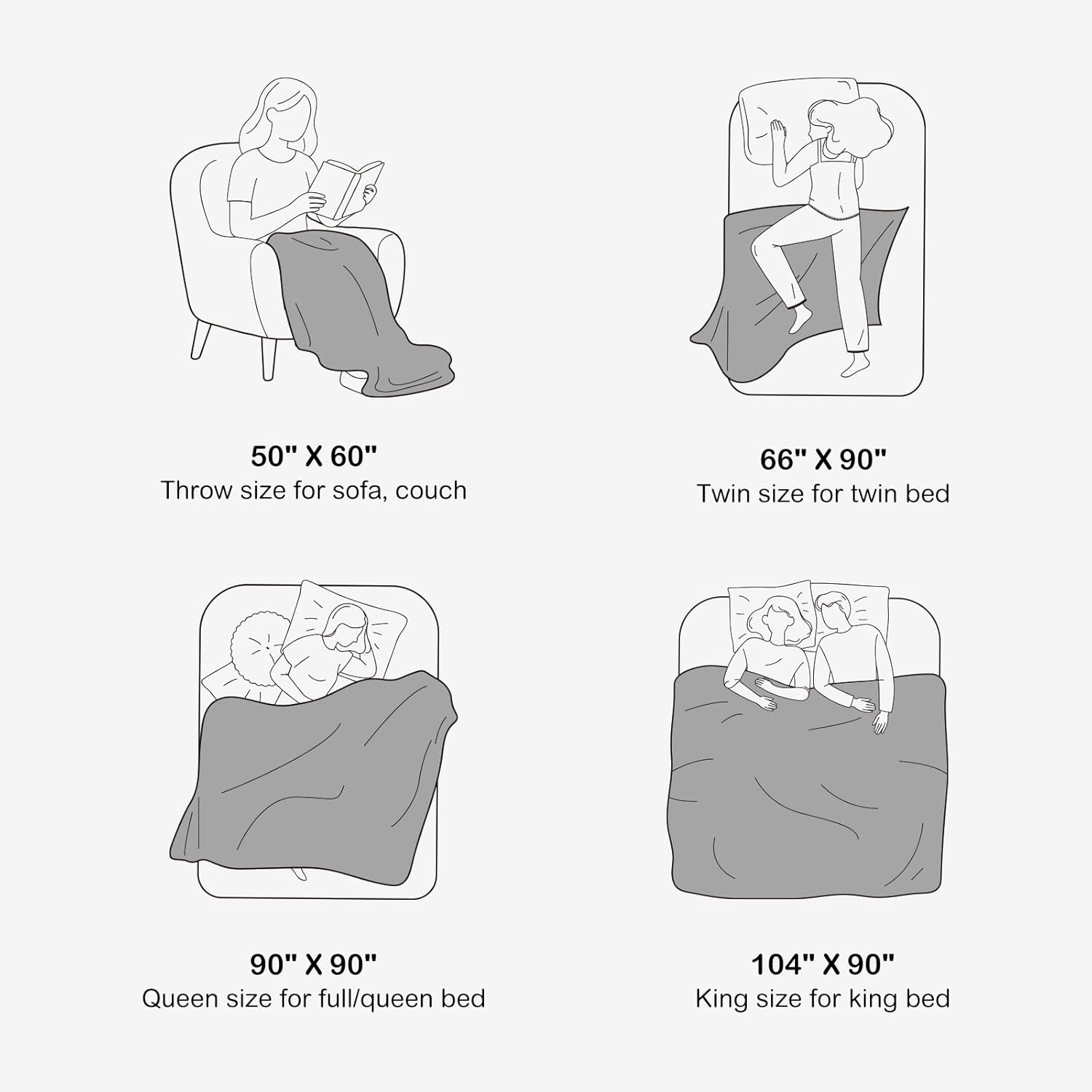 100% Cotton Waffle Blanket with Fringe, Pre-Washed Waffle Weave Blanket for All Season, Lightweight Breathable Soft Cozy Throw Blanket for Couch, Bed, Travel (White - 66x90 Inches) - Image 6