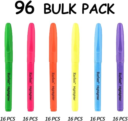 Miniatura 2 de Rarlan Resaltadores punta de cincel fluorescente paquete de 96 unidades a granel