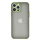 SKYLMW Compatible with iPhone 14 Pro Case, Frosted Translucent Back, Shockproof Phone Case with Anti-Slip Scratch, Camera Protective Phone Cover for Women Girls Men Boys (Green)