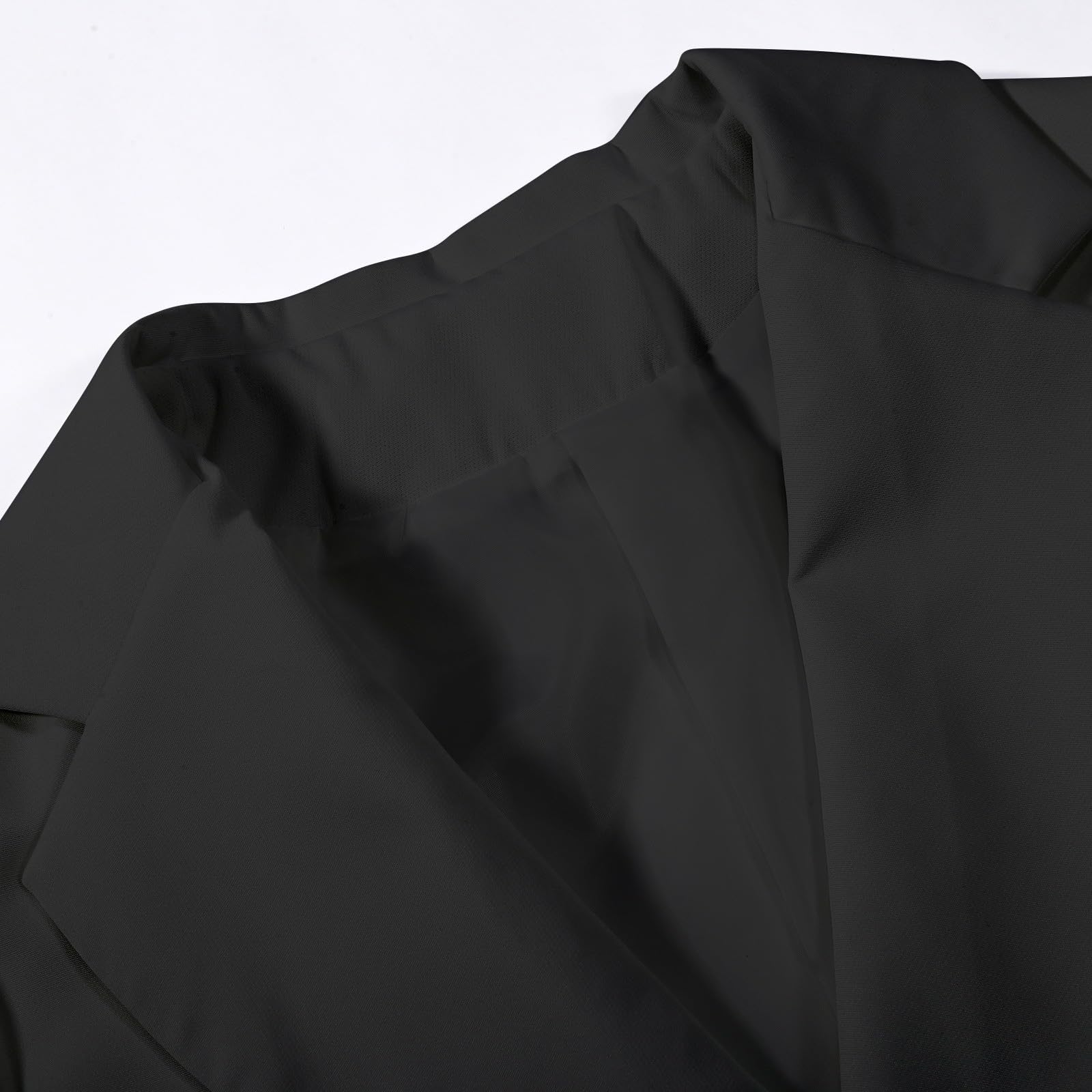 Generisch Mädchen Einfarbig Formale Revers Anzug Mantel Button Down Lange Seelve Blazer Anzug Jacke Für Kinder (Black, 11-12 Years)