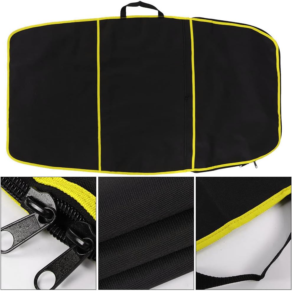 Durable Surfboard Bodyboard Cover, Polyester Surfboard Bag with Double Zipper and Side Handle, Outer Pocket for Fins Leashes, Surfing Accessory for Board Protection
