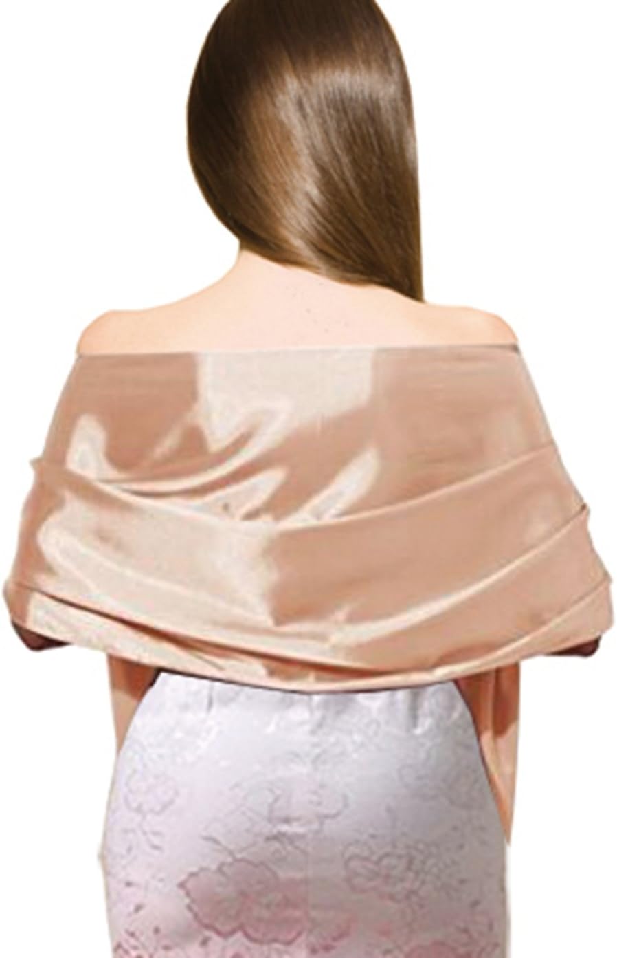LHY Costumes Satin Shawl Wrap For Wedding/Evening Party (Champagne)