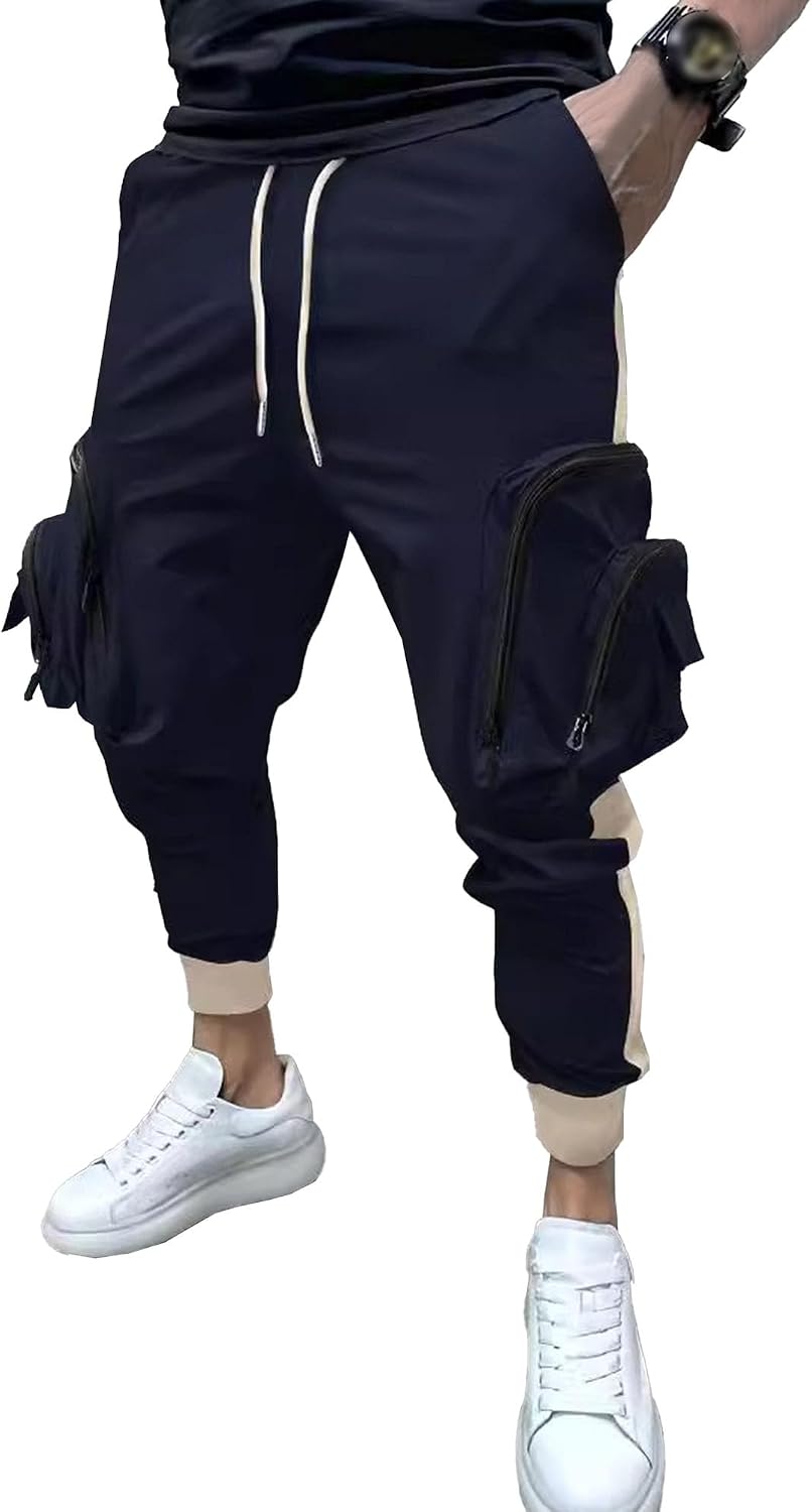 Men's Outdoor Hundred Trend Trousers Daily Handsome Simple Pant Fashion Personalized Casual Zipper Pants