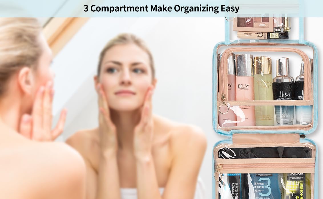 CUBETASTIC Hanging Travel Toiletry Bag, Clear Makeup Nigeria Ubuy
